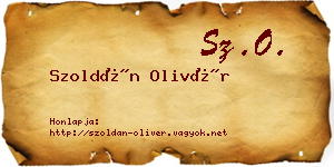 Szoldán Olivér névjegykártya